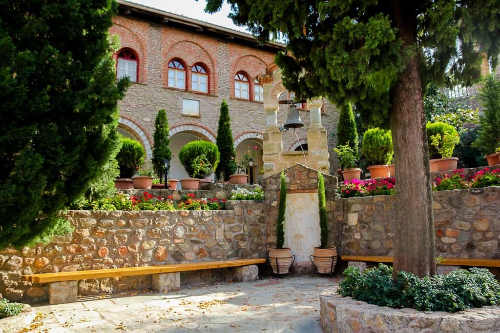 The beautiful interior architecture of the Great Meteoron Monastery