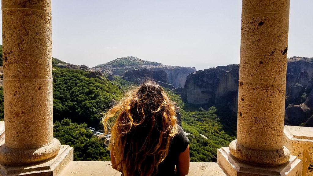 The view from the gorgeous gazebo at Varlaam Monastery