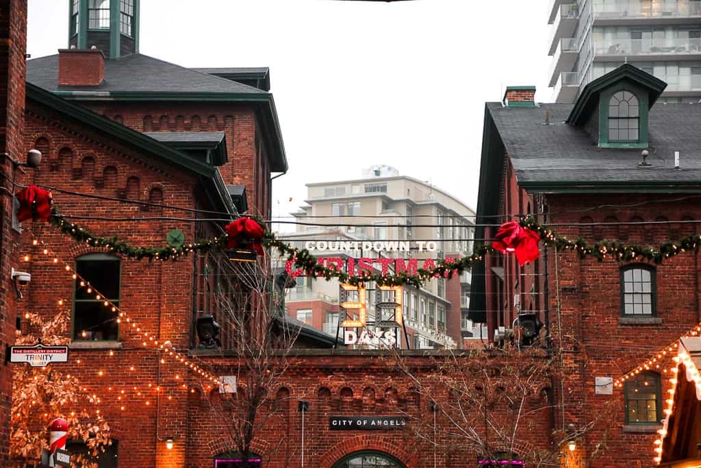 Countdown to Christmas Sign at the Toronto Christmas Market