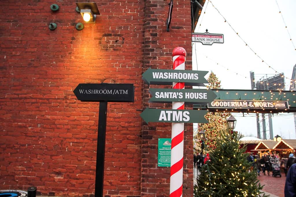 Festive signs as part of the Toronto Christmas Market