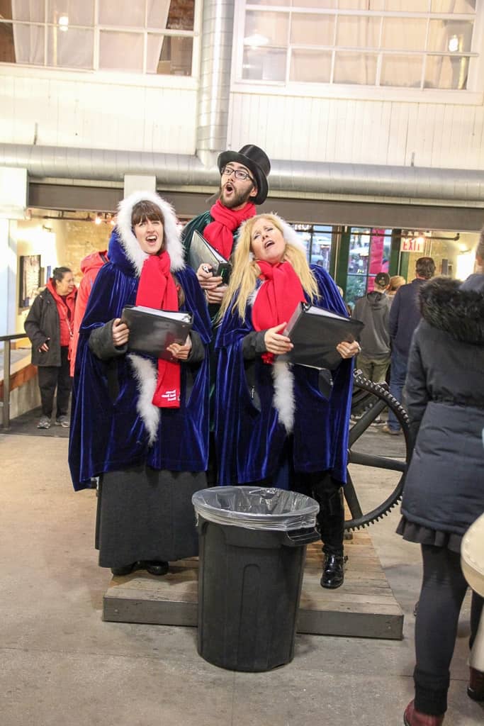 Live carolers at the Toronto Christmas Market