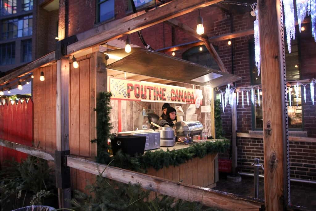 Poutine Stand at the Toronto Christmas Market