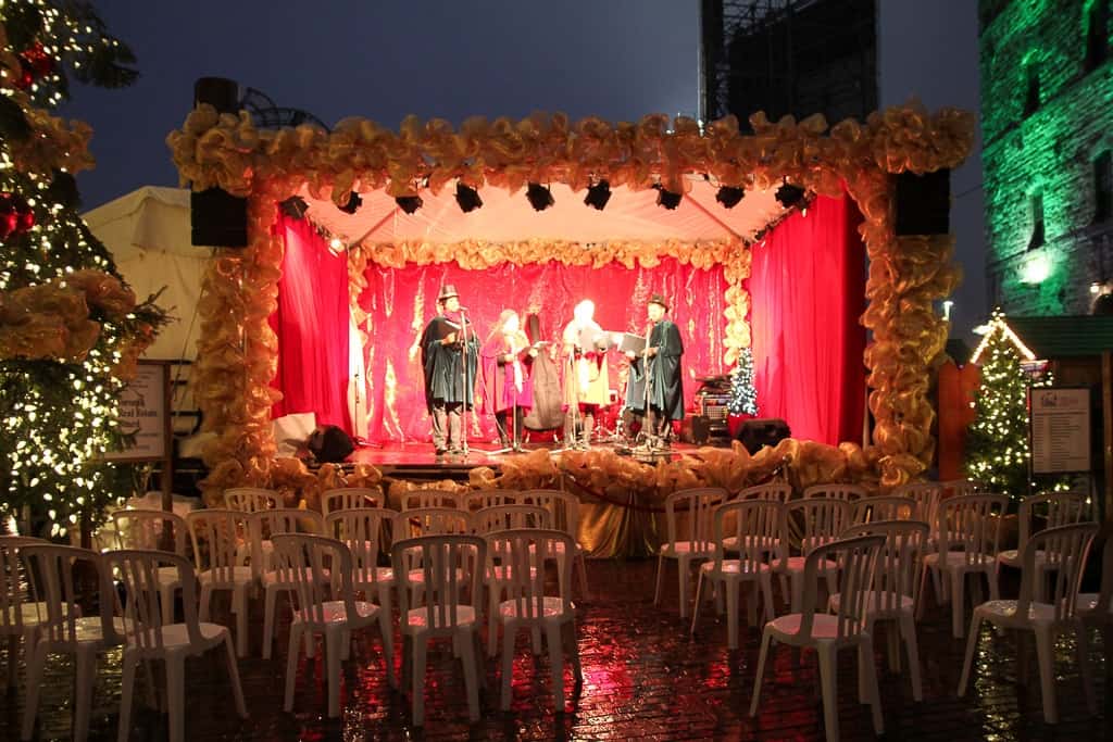 Performance stage at the Toronto Christmas Market