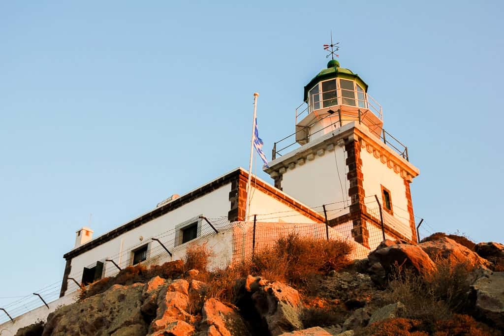 seeing the akrotiri lighthouse is one of the things to do in santorini