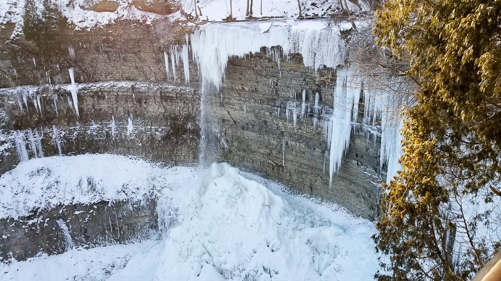 Tew Falls is one of the Hamilton Waterfalls in Winter