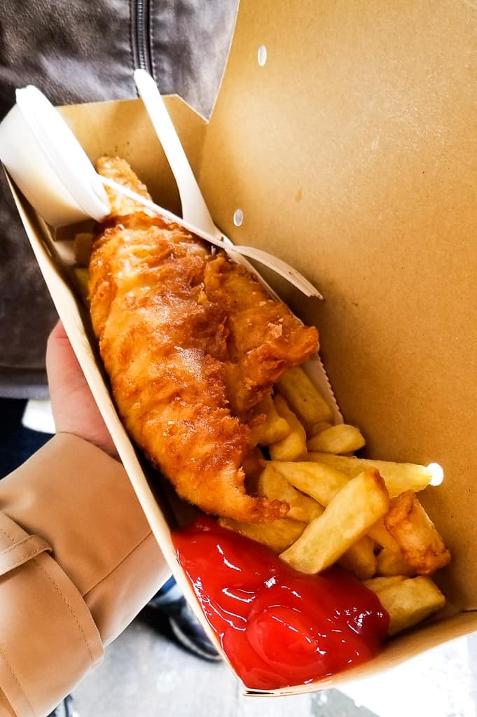 fish and chips is a food experience to have in london