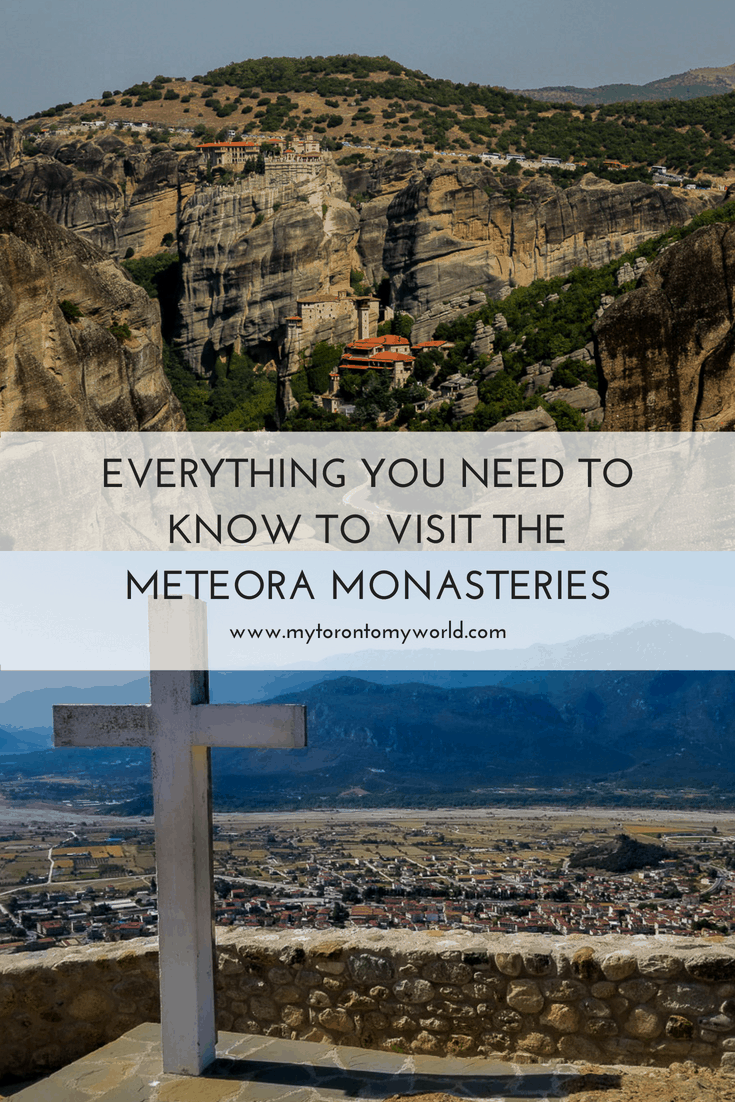 A guide to visiting the Meteora Monasteries with important information like opening hours, cost, how to dress and of course lots of pictures to entice you to visit!