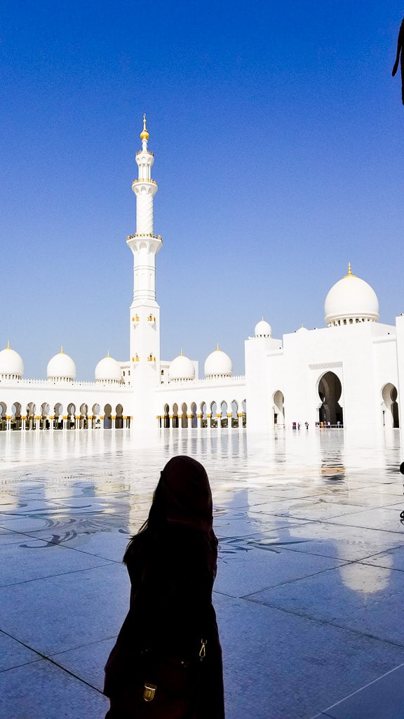 The abaya females have to wear at the mosque