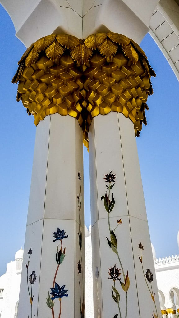 Details of the arcade columns