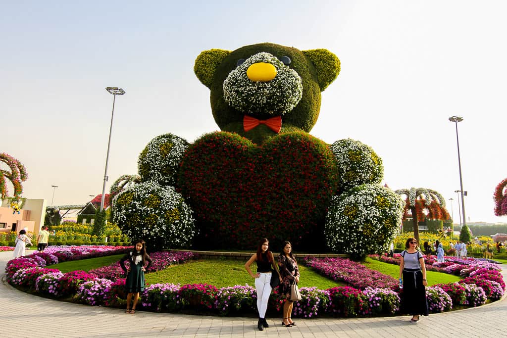 Giant teddy bear on display