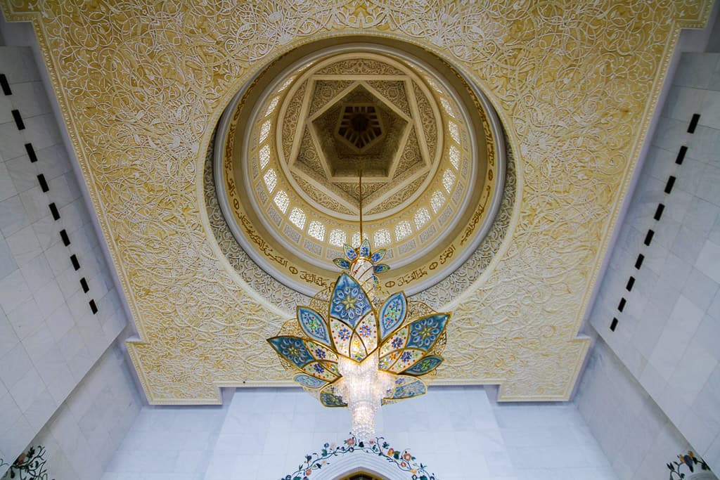 The inside of one of the 82 dome in the Sheikh Zayed Grand Mosque The inside of one of the 82 dome in the Sheikh Zayed Grand Mosque