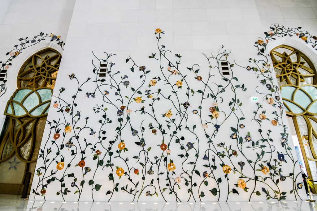 Beautiful marble detailing at the mosque Beautiful marble detailing at the mosque