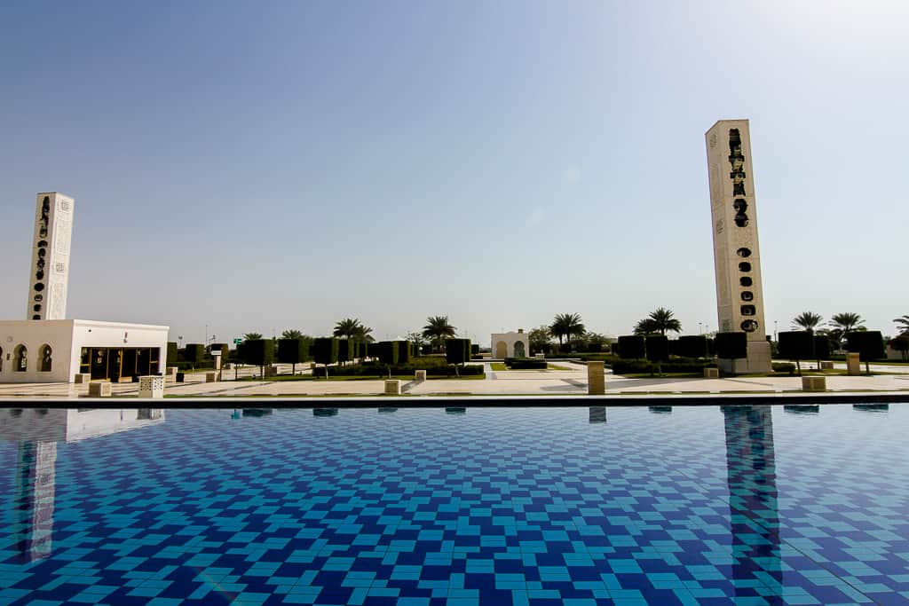 Reflective pools at the Grand Mosque