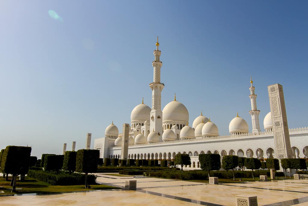 Some of the 82 domes in the Grand Mosque