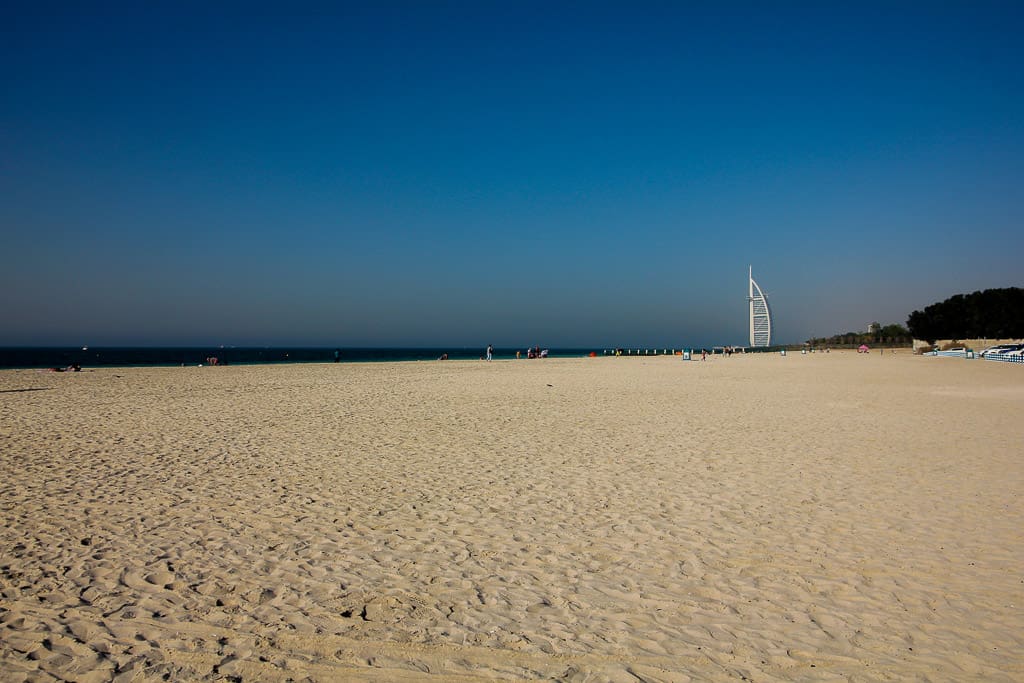 Visiting Al Sufouh Beach + Burj Al Arab is one of the things to do in Dubai in two days