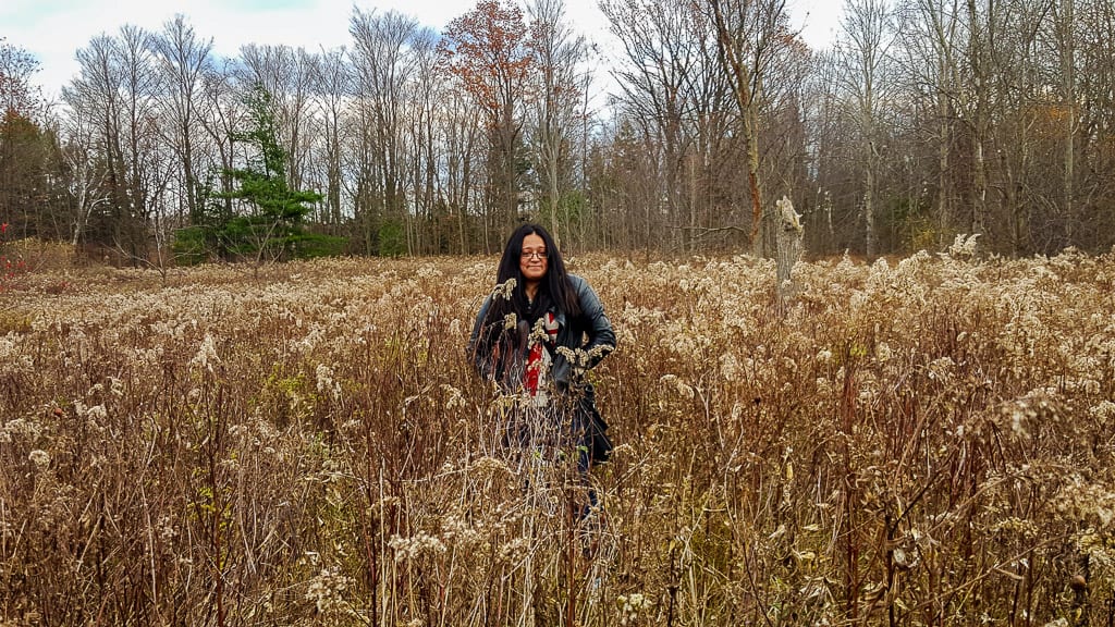 Exploring one of the Rouge Park hikes in fall a couple of years ago