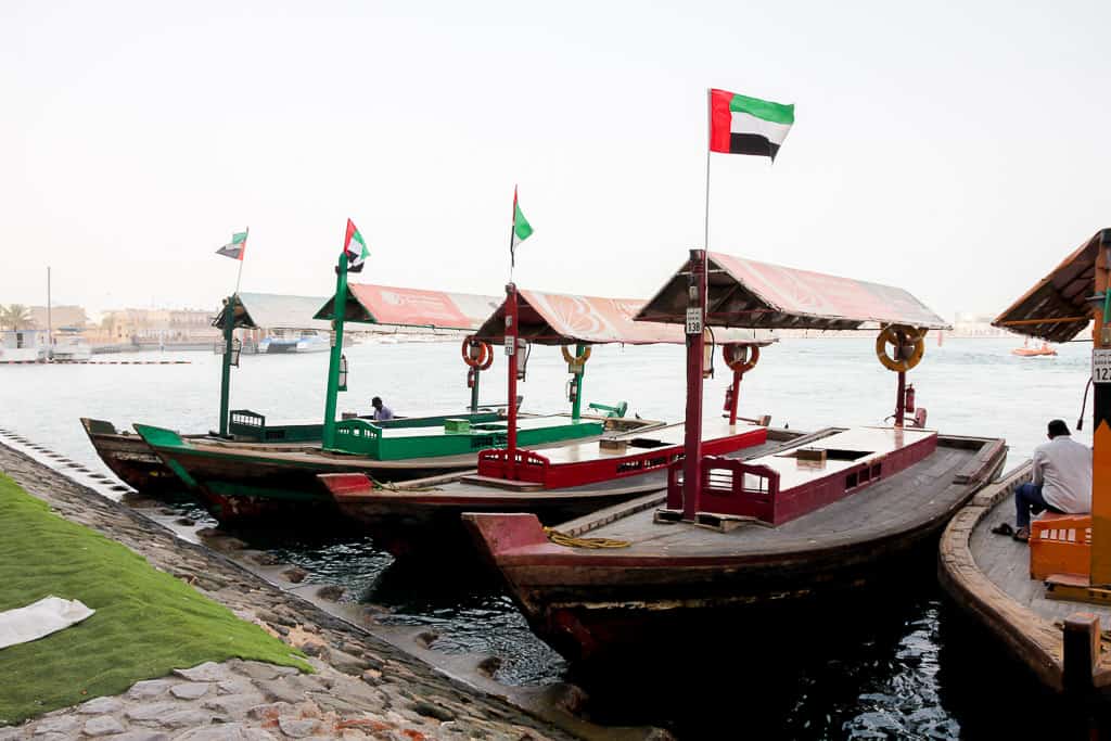 Riding an abra water taxi is a must when visiting Dubai