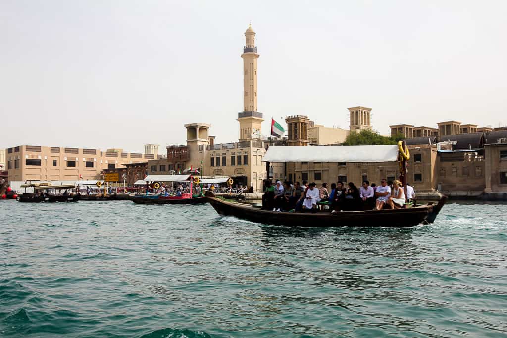 Riding an abra water taxi is a must when visiting Dubai