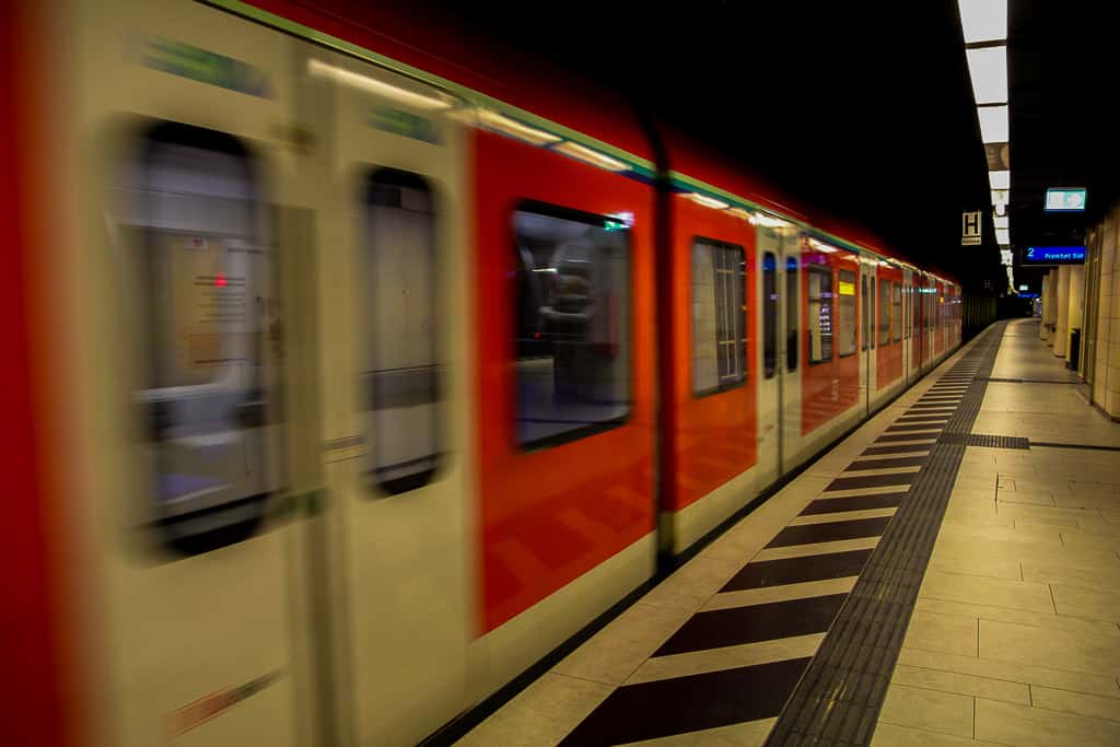 The train that ultimately took us out of Frankfurt and back to the airport feeling quite satisfied after a very successful layover The train that ultimately took us out of Frankfurt and back to the airport feeling quite satisfied after a very successful layover