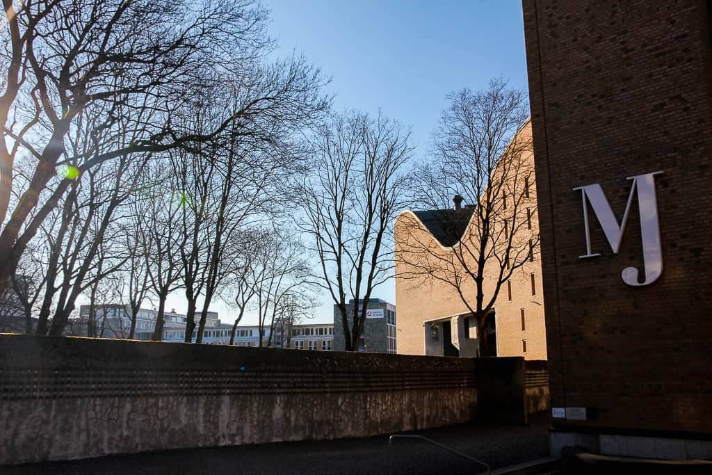 You'll find the Memorial Wall just around the corner from the Museum Judengasse