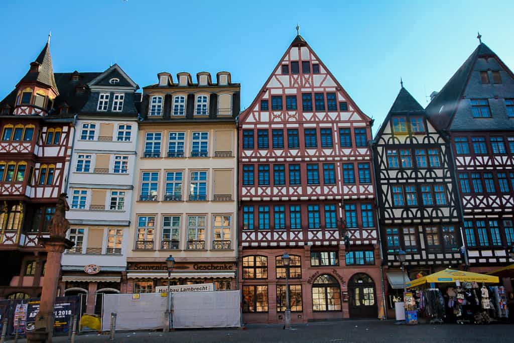 German looking architecture lining Römerberg German looking architecture lining Römerberg