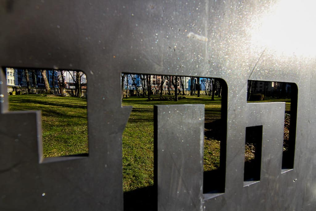 Details in the fence of the cemetery