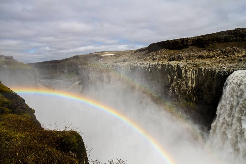 Rainbow at Dettifoss in Iceland