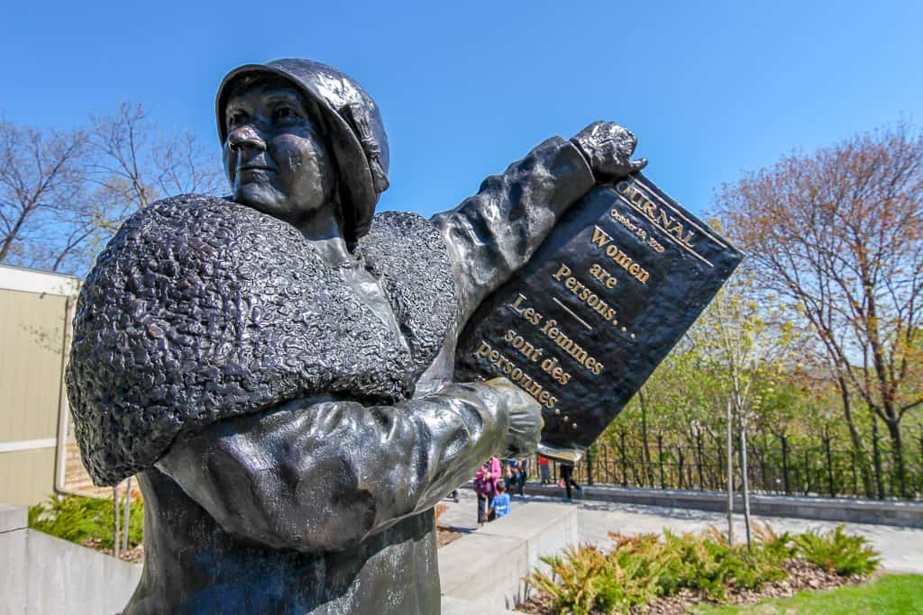 One of the many statues on the grounds of Parliament Hill