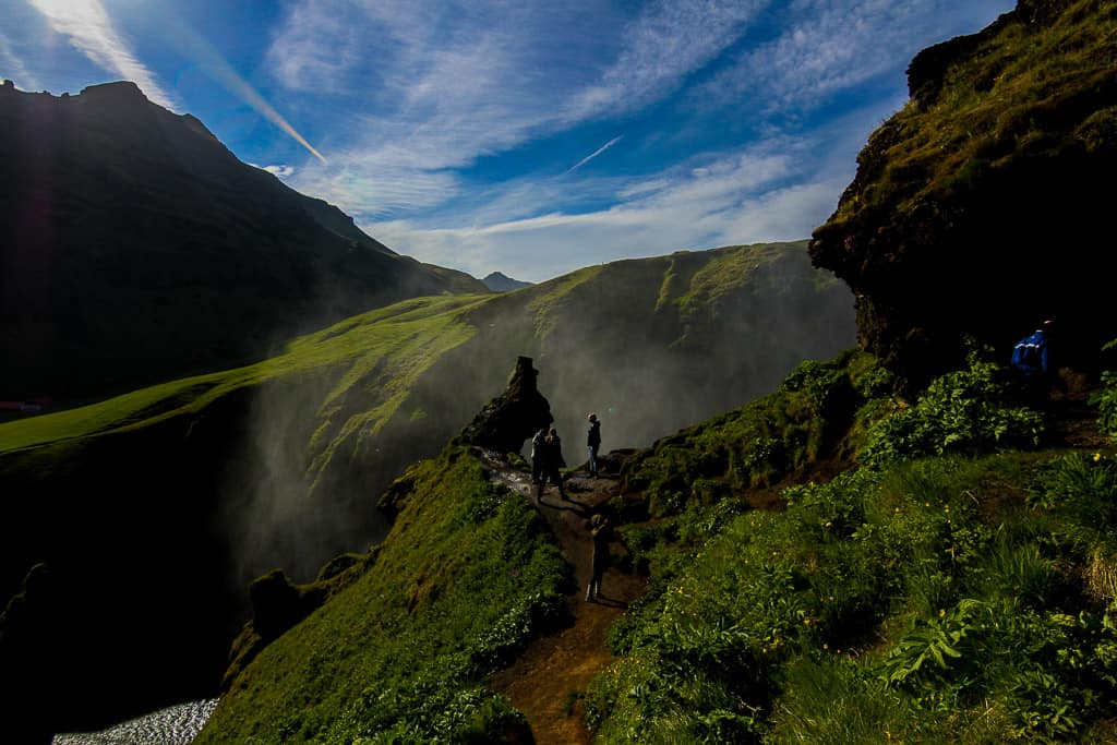 The little path to get to the face in the hill