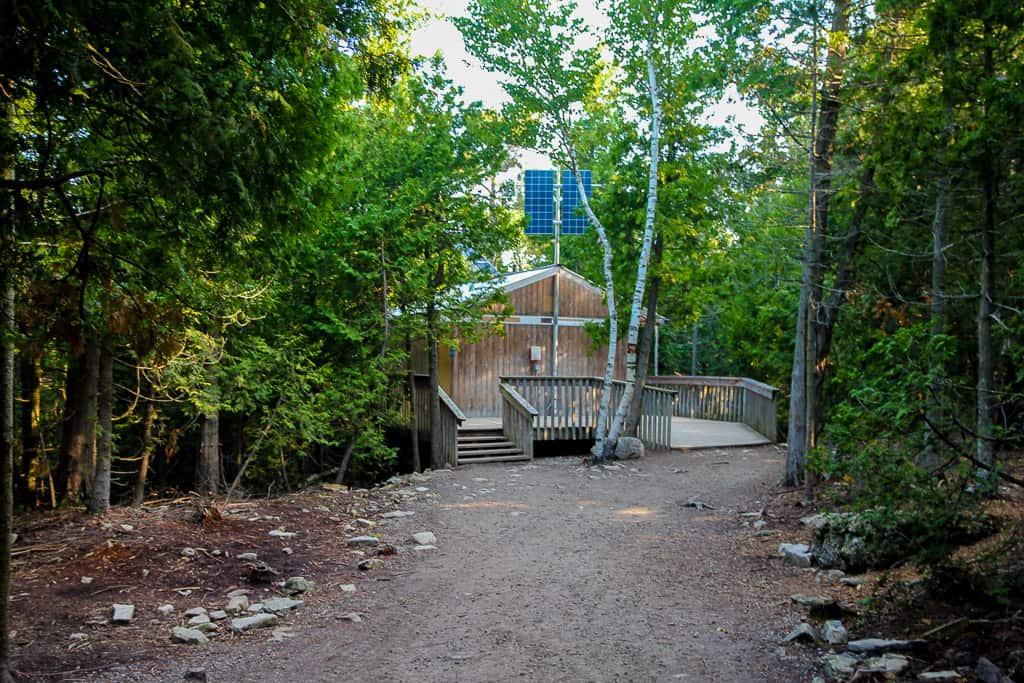 The washrooms right before the Grotto