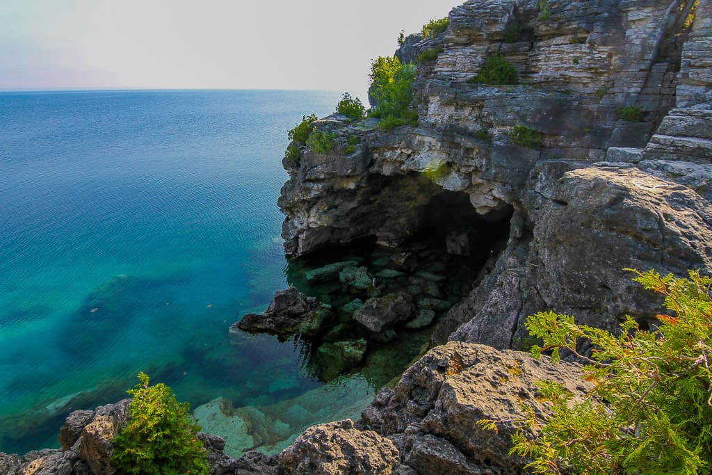 The Tobermory Grotto from above