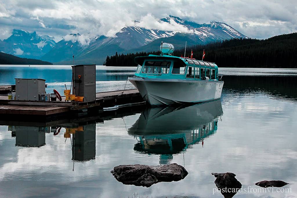 Maligne Lake in Jasper National Park in Alberta is one of the most beautiful places in Canada