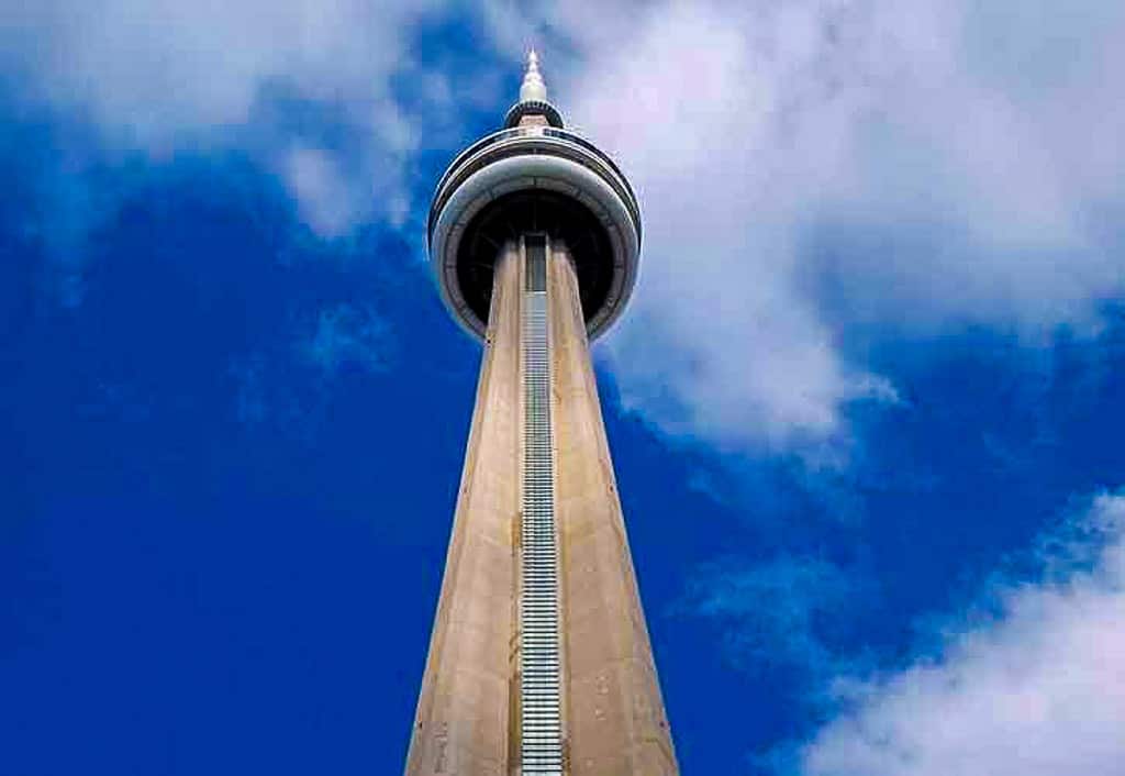 The CN Tower in Toronto, Ontario is one of the most beautiful places in Canada