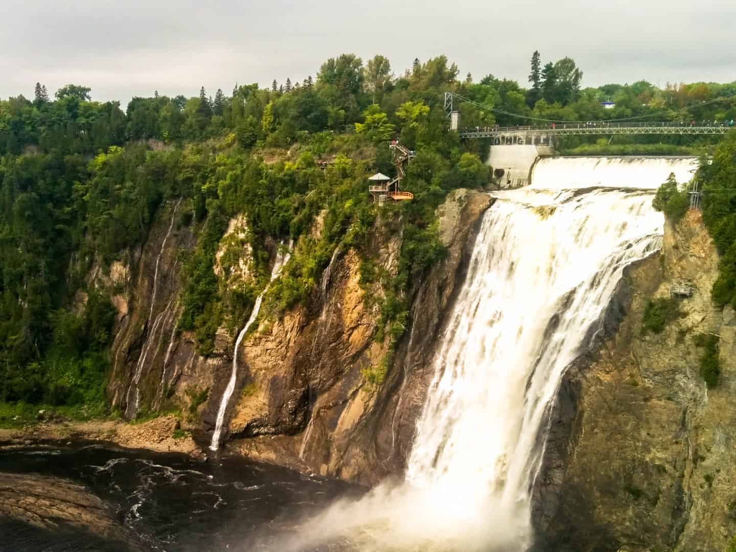 Montmorency Falls is one of the most beautiful places in Canada