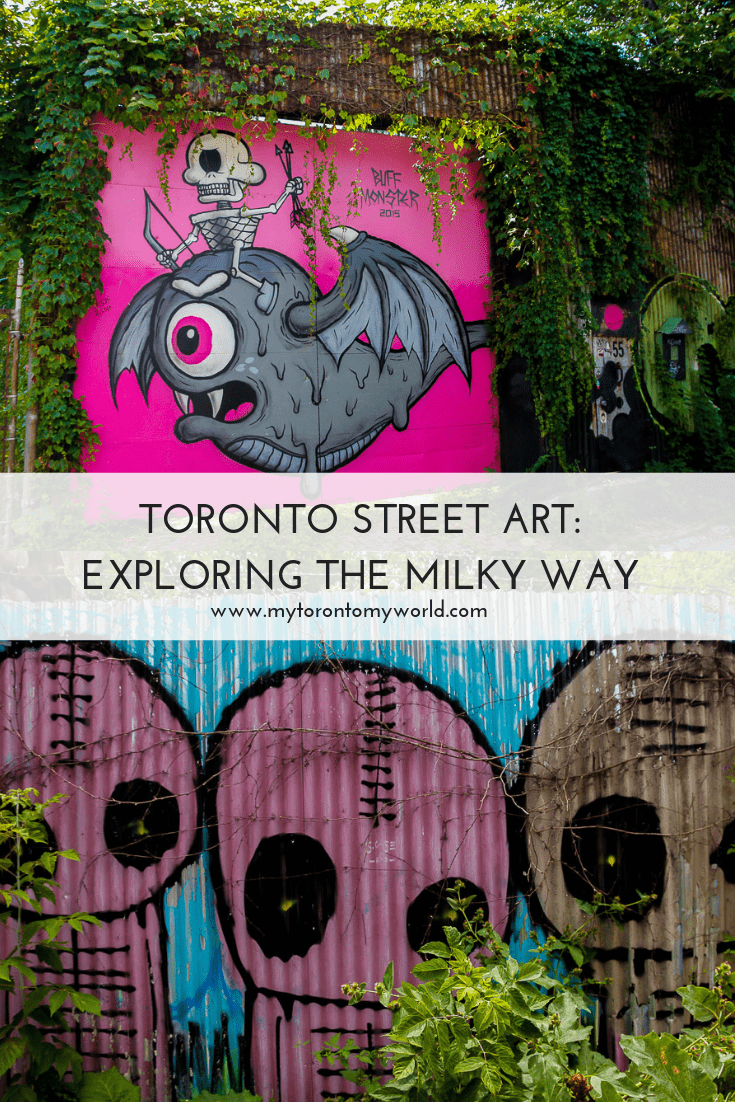 Exploring the street art on the Milky Way Laneway in Toronto, Canada