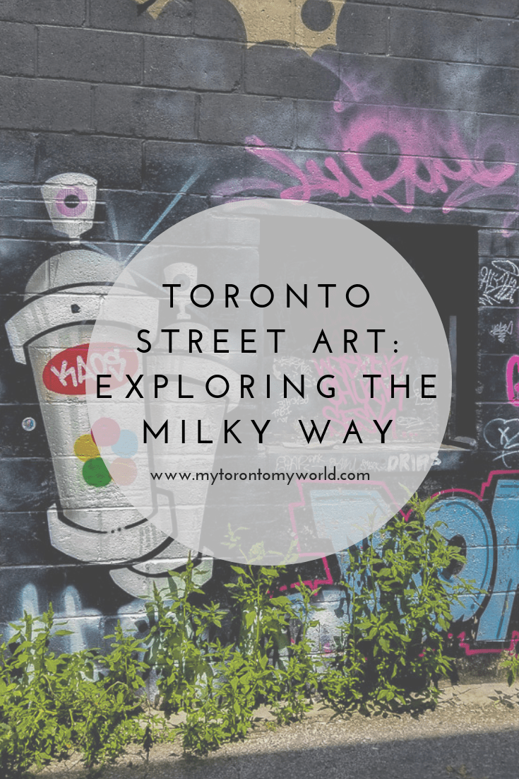 Exploring the street art on the Milky Way Laneway in Toronto, Canada