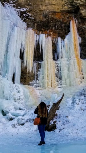 Chasing frozen waterfalls is one of the things to do in Ontario this winter