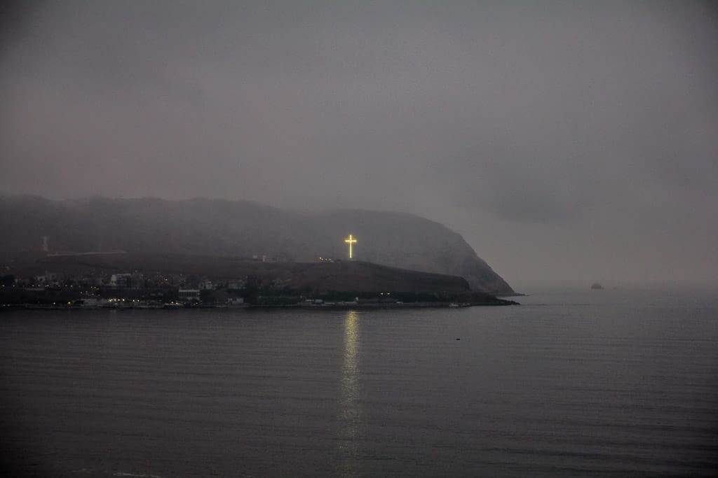 Seeing the giant lit up cross is one of the things to do in Miraflores Seeing the giant lit up cross is one of the things to do in Miraflores