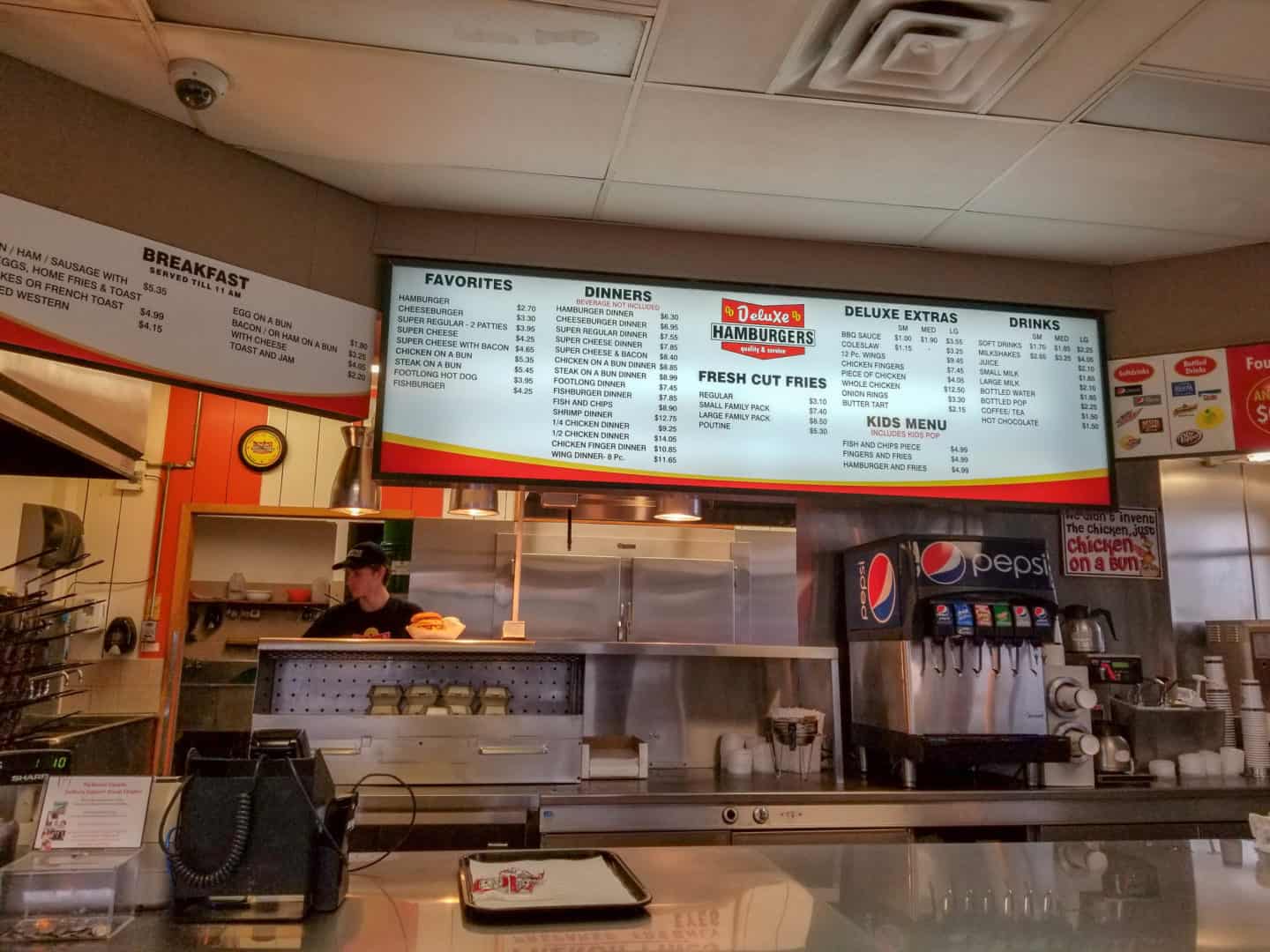 Food at Deluxe Hamburgers is one of the things to do in Sudbury