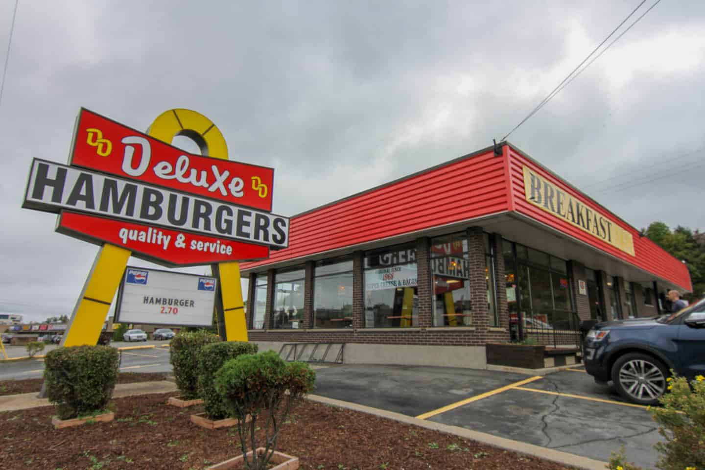 Food at Deluxe Hamburgers is one of the things to do in Sudbury