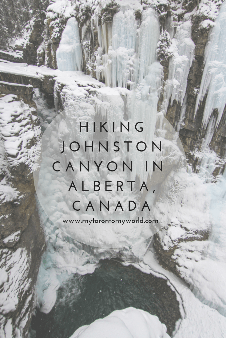 Hiking Johnston Canyon in Banff National Park in Alberta, Canada