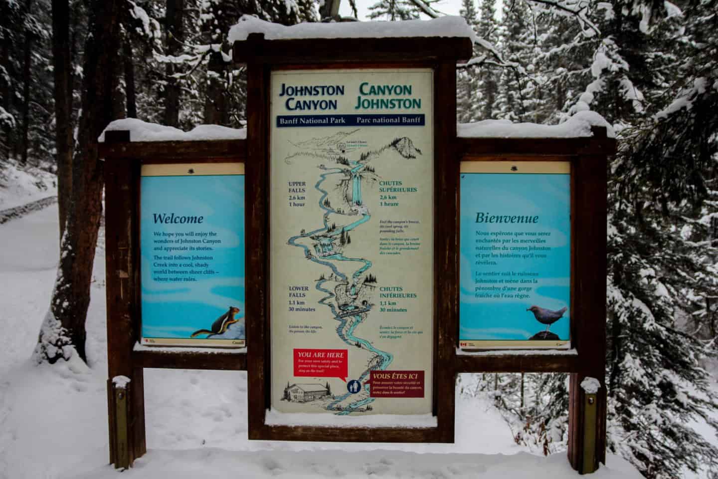 Map of Johnston Canyon