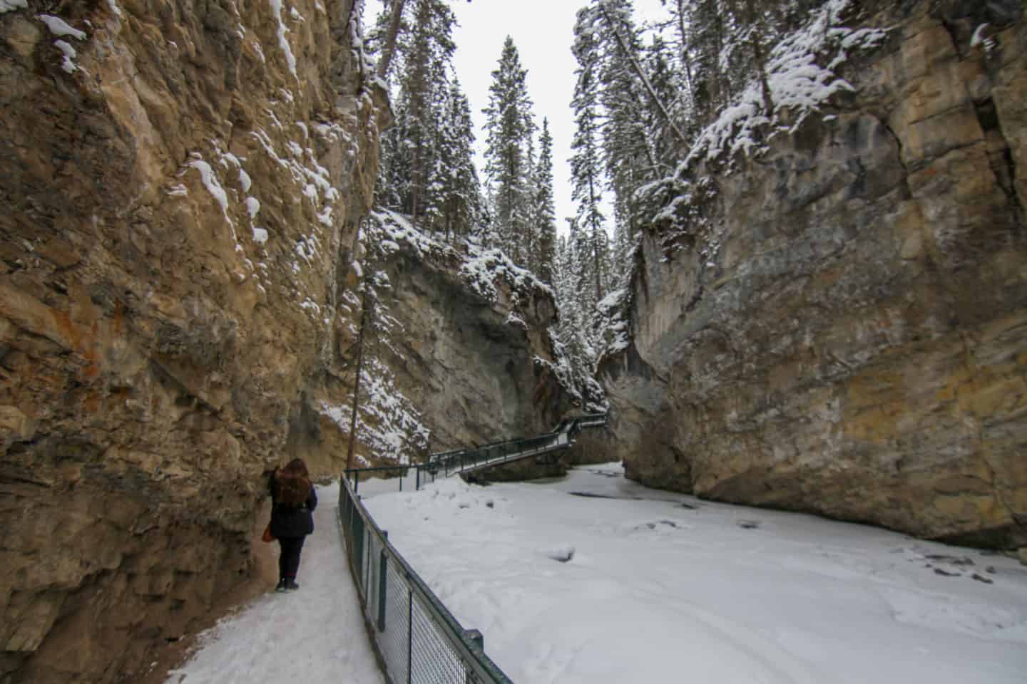 Hiking Johnston Canyon