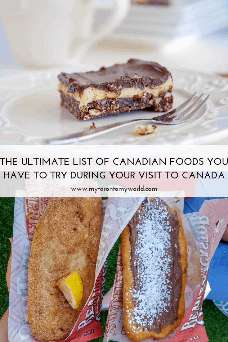 Canada has a wide range of foods you have to try during your visit and of course this handy lists has them all! You'll find the classics like lobster rolls and poutine but even a few I bet you didn't know existed! #canada #foodtravel