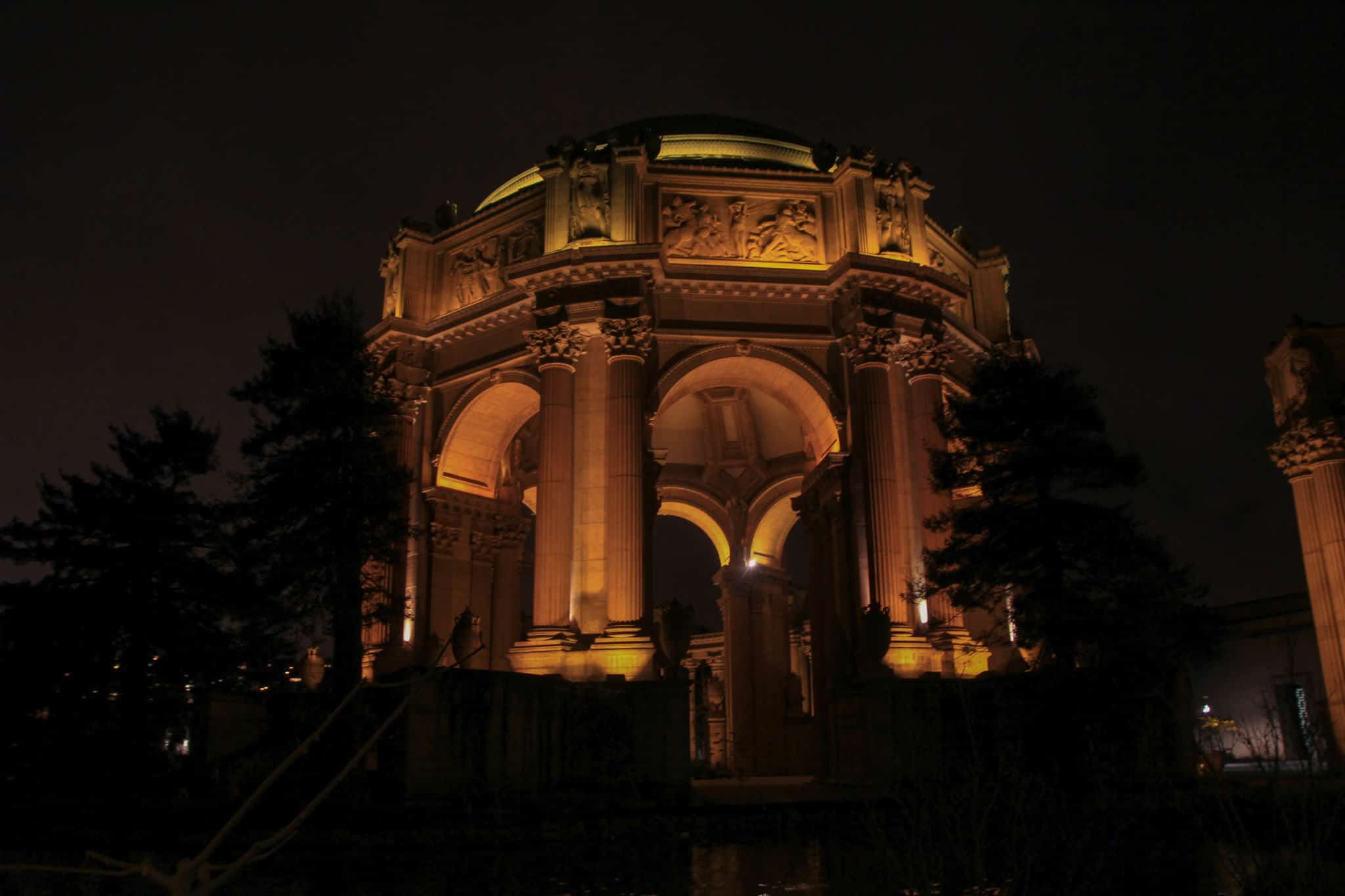 Museum of Fine Arts at night is a must while spending 2 days in San Francisco