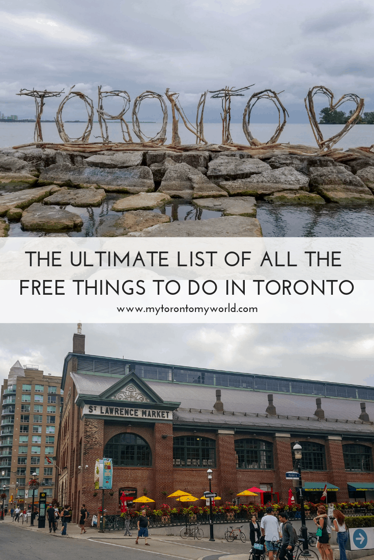 Toronto can be an expensive city but luckily I've got you covered. I've put together this massive list of 59 absolutely free things to do in Toronto! We're not talking cheap things here - we're talking actually free! #toronto #canada