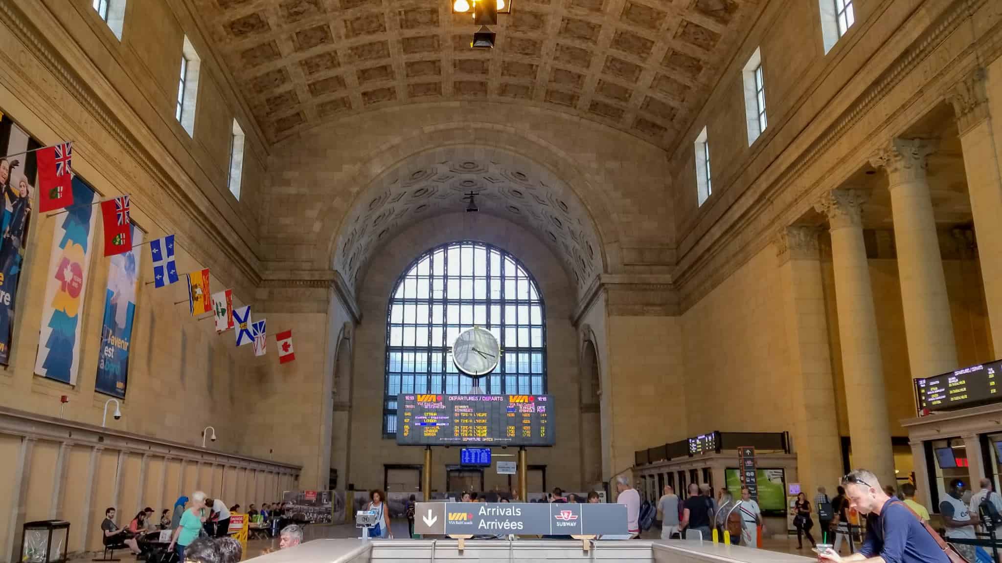 Checking out Union Station is one of the free things to do in Toronto