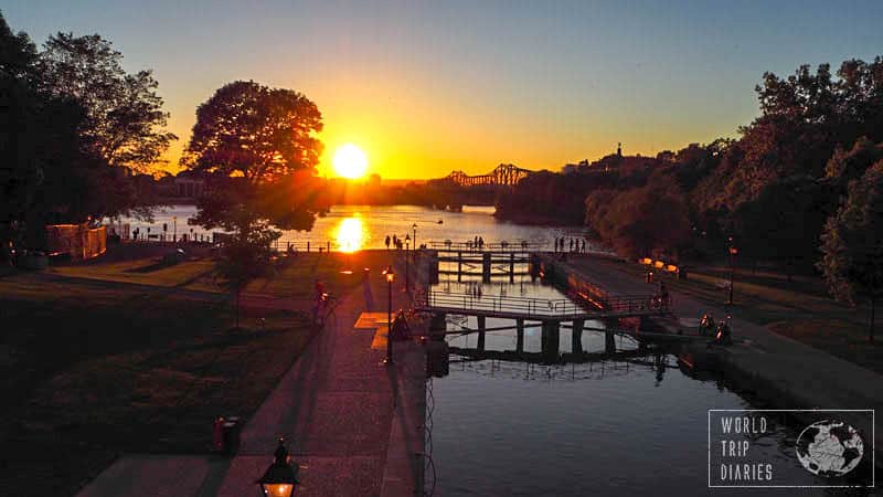 Taking in the sunset over the Rideau Canal is one of the things to do in Ottawa