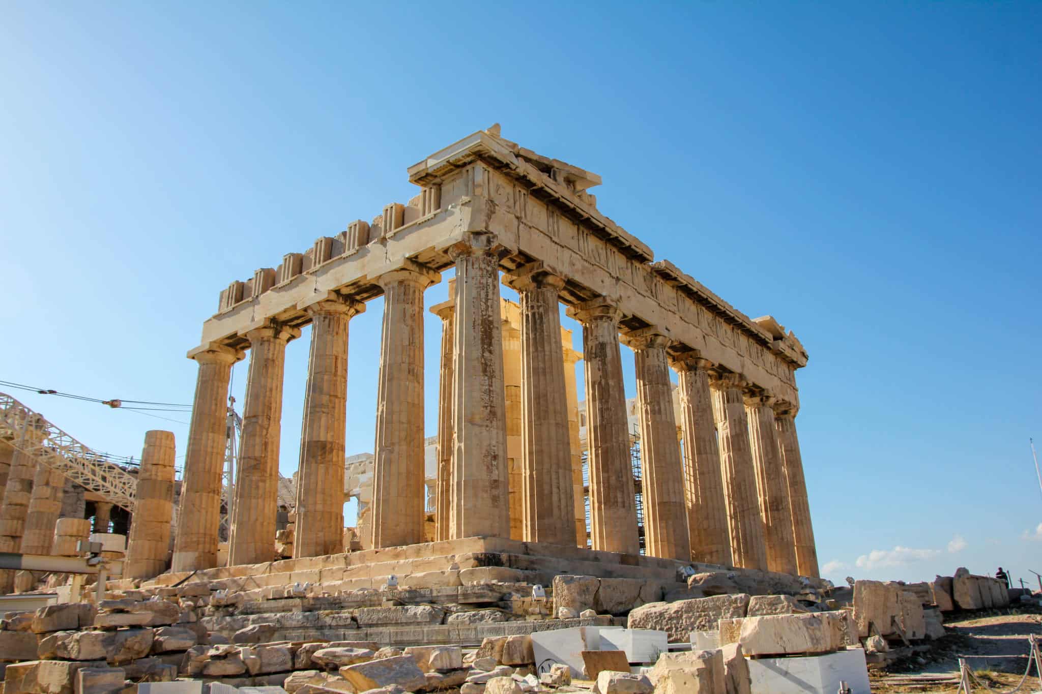 The Acropolis is one of the ruins in Athens