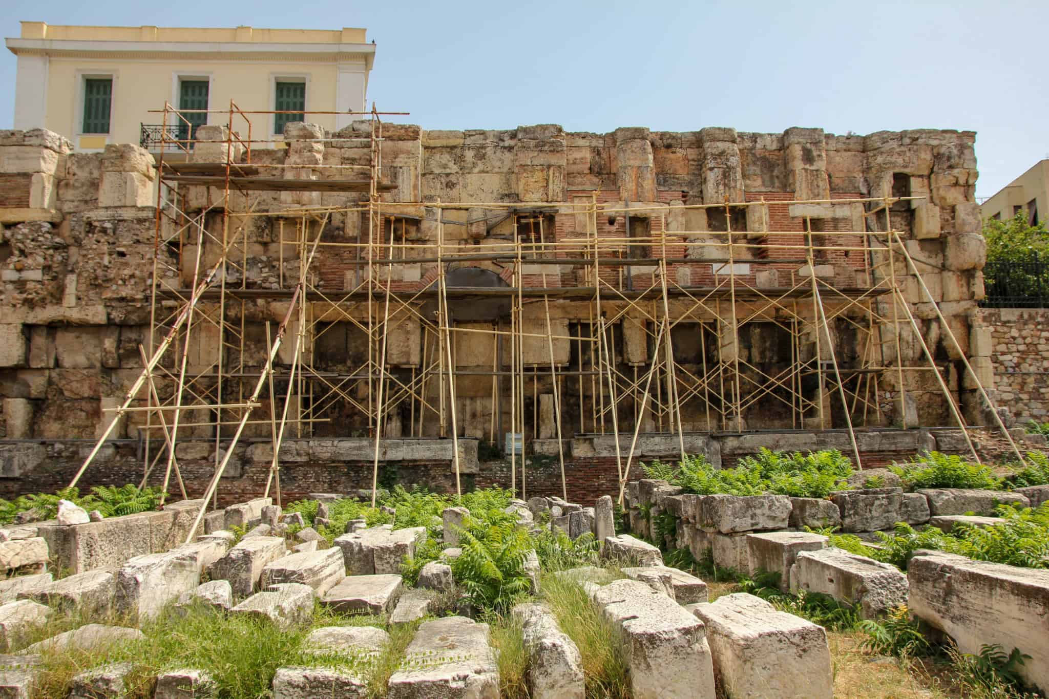 Hadrian's Library is one of the ruins in Athens